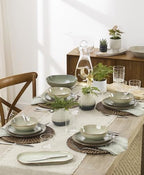 897205 Organic Shades 12-Piece Dinnerware Set, Sage Green in Green, alternate view 2