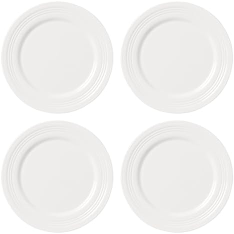 897285 Tin Can Alley Accent Plates, Set of 4 in 4 Count in White
