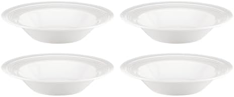 897294 Tin Can Alley Rimmed Pasta/Soup Bowls, Set of 4 in 4 Count in White