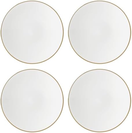 897315 Trianna Coupe Salad Plates, Set of 4 in 4 Count in White