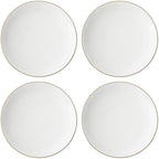 897316 Trianna Coupe Dinner Plates, Set of 4 in 4 Count in White