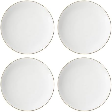 897316 Trianna Coupe Dinner Plates, Set of 4 in 4 Count in White
