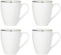 897317 Trianna Mugs, Set of 4 in 4 Count in White