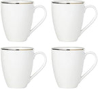 897317 Trianna Mugs, Set of 4 in 4 Count in White