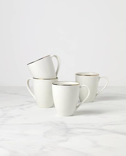 897317 Trianna Mugs, Set of 4 in 4 Count in White, alternate view 3