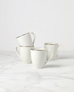 897317 Trianna Mugs, Set of 4 in 4 Count in White, alternate view 3