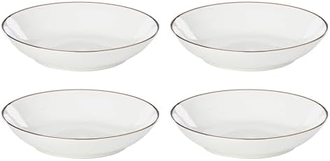 897318 Trianna Pasta Bowls, Set of 4 in 4 Count in White