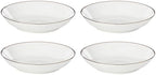 897318 Trianna Pasta Bowls, Set of 4 in 4 Count in White