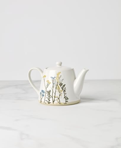 898385 Wildflowers Teapot in 1 Count in White, alternate view 3