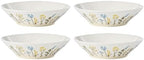 898387 Wildflowers Dinner Bowls, Set Of 4 in 4 Count in White