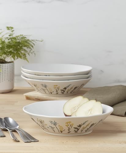 898387 Wildflowers Dinner Bowls, Set Of 4 in 4 Count in White, alternate view 2