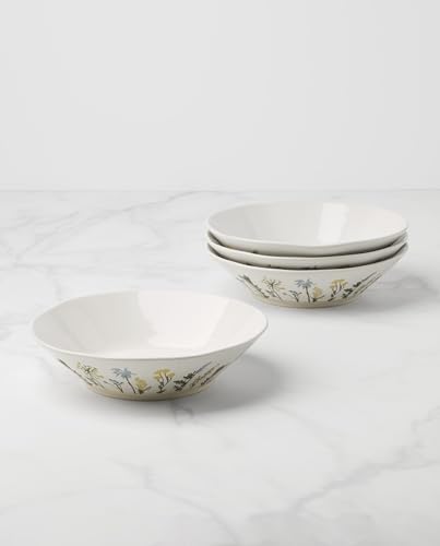 898387 Wildflowers Dinner Bowls, Set Of 4 in 4 Count in White, alternate view 3
