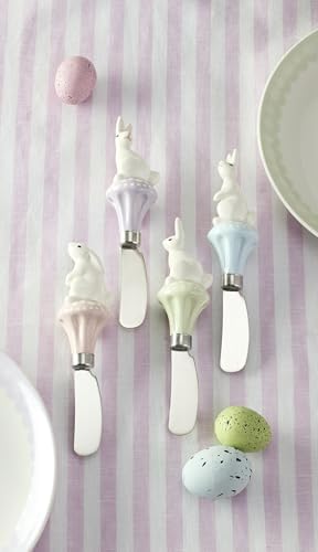 898519 Bunny Hop 4-Piece Cheese Spreader Set in Metallic, alternate view 3