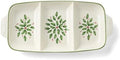899166 Holiday Carved Divided Dish in Multicolor