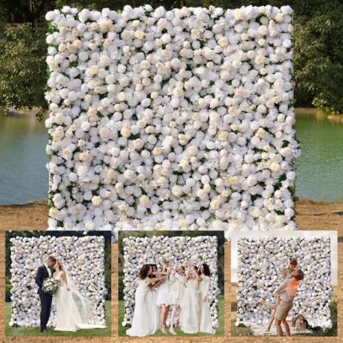 8ft*8ft Artificial Flower Wall Panels, Gorgeous 3D Silk Floral Backdrop