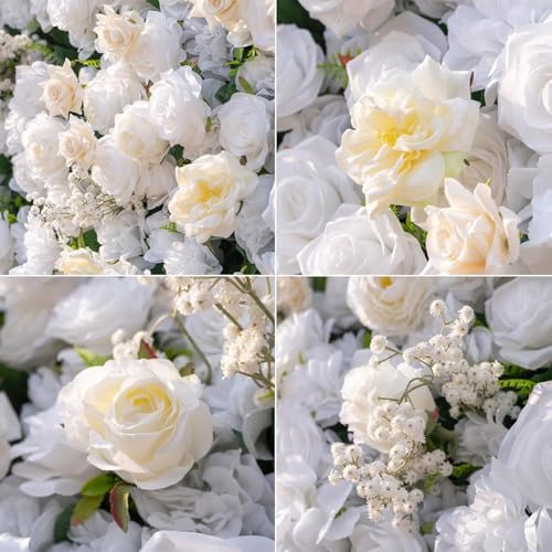 8ft*8ft Artificial Flower Wall Panels, Gorgeous 3D Silk Floral Backdrop, alternate view 4