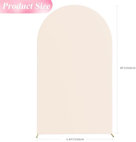 8FT Arch Backdrop Cover Beige Arch Covers Strethy Backdrop, alternate view 2