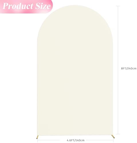 8FT Arch Backdrop Cover Ivory Arch Covers Strethy Backdrop, alternate view 2