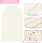 8FT Arch Backdrop Cover Ivory Arch Covers Strethy Backdrop, alternate view 4