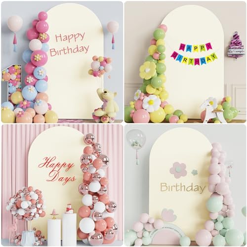 8FT Arch Backdrop Cover Ivory Arch Covers Strethy Backdrop, alternate view 5