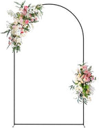 8FT Arch Backdrop Stand Black Metal Wedding Arch Backdrop Stand