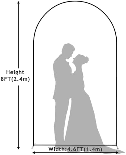 8FT Arch Backdrop Stand Black Metal Wedding Arch Backdrop Stand, alternate view 3