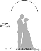 8FT Arch Backdrop Stand Black Metal Wedding Arch Backdrop Stand, alternate view 3
