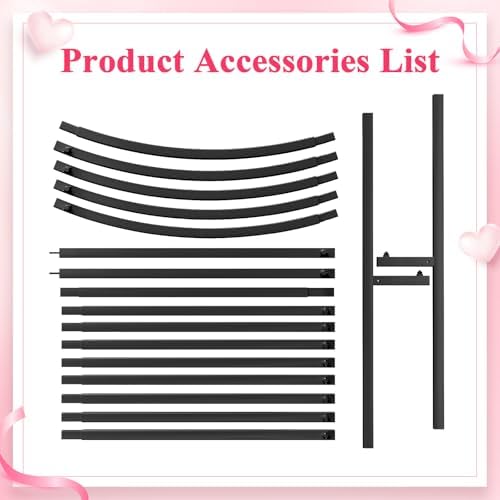 8FT Arch Backdrop Stand Black Metal Wedding Arch Backdrop Stand, alternate view 5