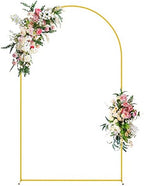 8FT Arch Backdrop Stand Gold Metal Wedding Arch Backdrop Stand