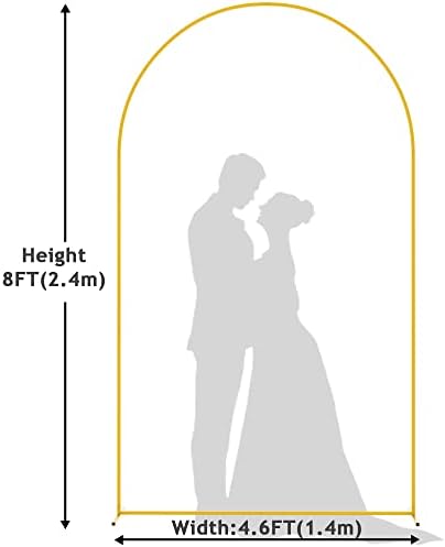 8FT Arch Backdrop Stand Gold Metal Wedding Arch Backdrop Stand, alternate view 3