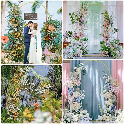 8FT Arch Backdrop Stand Gold Metal Wedding Arch Backdrop Stand, alternate view 6