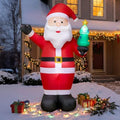 8FT Christmas Inflatable Santa, LED-lit Outdoor Blow up Santa Claus Decoration, Classic Standing Santa