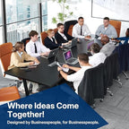 8FT Conference Table with Cable Management Grommets - Modern Rectangle Office Meeting/Boardroom Table with, alternate view 3