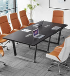 8FT Conference Table with Cable Management Grommets - Modern Rectangle Office Meeting/Boardroom Table with
