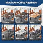 8FT Conference Table with Cable Management Grommets - Modern Rectangle Office Meeting/Boardroom Table with, alternate view 6