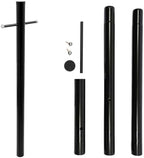 8FT Direct Burial Lamp Post, Split Street Light Pole with Cross Arm Lighting Post Fixtures for Pathway Courtyard