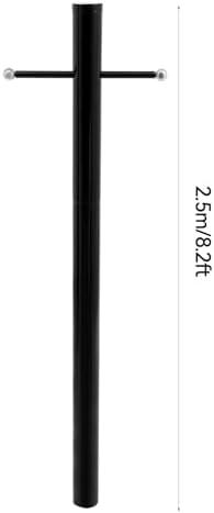 8FT Direct Burial Lamp Post, Split Street Light Pole with Cross Arm Lighting Post Fixtures for Pathway Courtyard, alternate