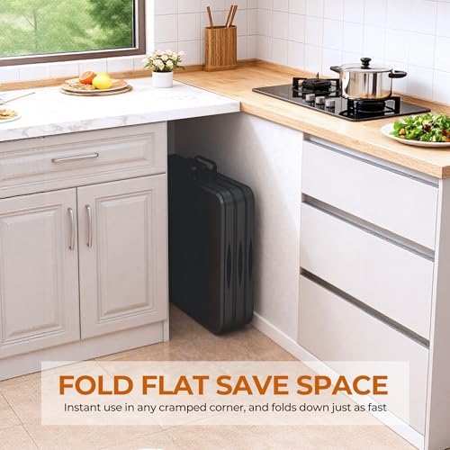 8Ft Foldable Table Portable Plastic Folding Table with Safety Locks, Lightweight & Durable for Parties, Dining, alternate