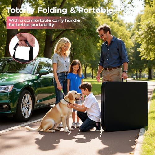 8FT Folding Table | Black | Portable Plastic Table, alternate view 7
