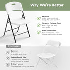 8FT Folding Table Set with 10 Folding Chairs, Heavy Duty 660 lbs Table & 600 lbs Chairs, Portable Folding, alternate view 3