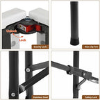 8FT Folding Table | White | Portable Plastic Table, alternate view 3