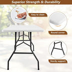 8FT Folding Table | White | Portable Plastic Table, alternate view 5