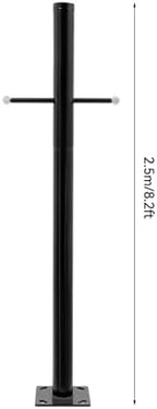 8FT Outdoor Lamp Post, Split Street Light Pole with Cross Arm Base Mount Lighting Post Fixtures for Pathway, alternate view 6