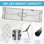 8FT Portable Commercial Plastic Folding Table, Heavy Duty, alternate view 6