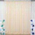 8FT x 10FT Ivory Sequin Backdrop | Sparkle Fabric Drapes for Photoshoots | Glitter Background for Birthday