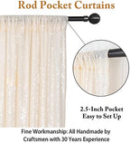 8FT x 10FT Ivory Sequin Backdrop | Sparkle Fabric Drapes for Photoshoots | Glitter Background for Birthday, alternate view 3