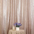 8FT x 10FT Sequin Photography Backdrop Curtain for Party Decoration, Champagne in 8 x 10ft in Champagne