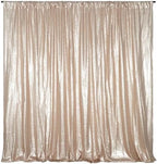 8FT x 10FT Sequin Photography Backdrop Curtain for Party Decoration, Champagne in 8 x 10ft in Champagne, alternate view 2
