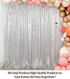 8FTx10FT Silver Sequin Backdrop | Sparkle Drapes for Photoshoots, Weddings, and Parties | Elegant Glitter, alternate view 2