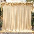 8ftx10ft Wrinkle Free Champagne Backdrop Curtain - 10 Feet Photography Backdrop Drapes, Silky Polyester Back